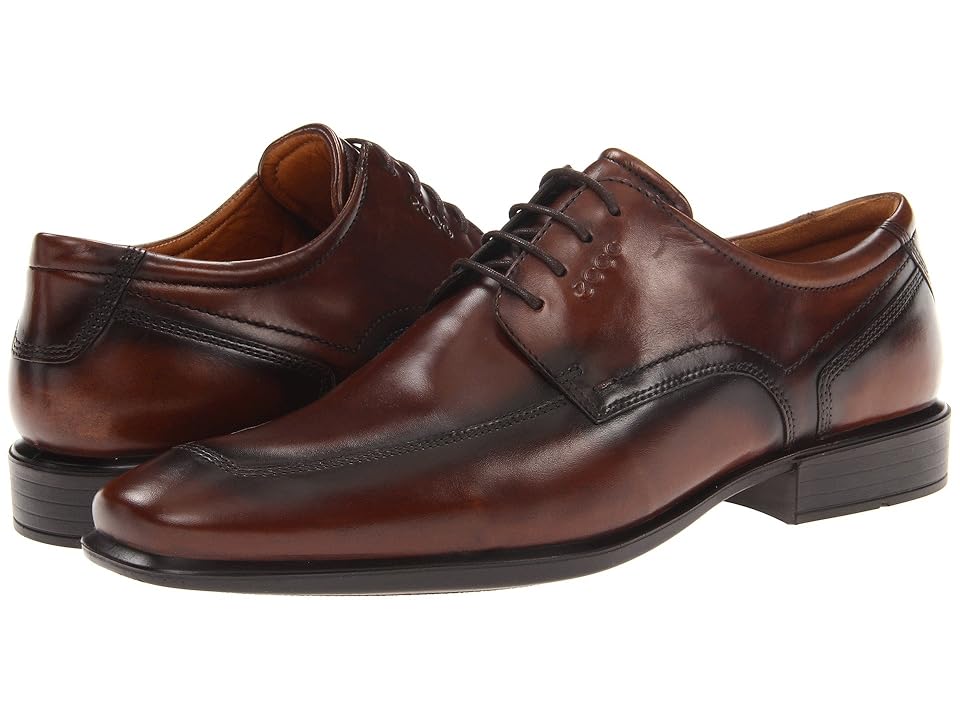 

ECCO Cairo Apron Toe Tie (Walnut Oxford Leather) Men's Lace Up Moc Toe Shoes
