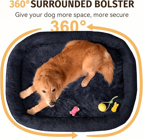 Miniatura 4 de Cama ortopédica impermeable para perros grandes cama lavable de espuma viscoelástica con refuerzos - Funda lavable extraíble XL para mascotas