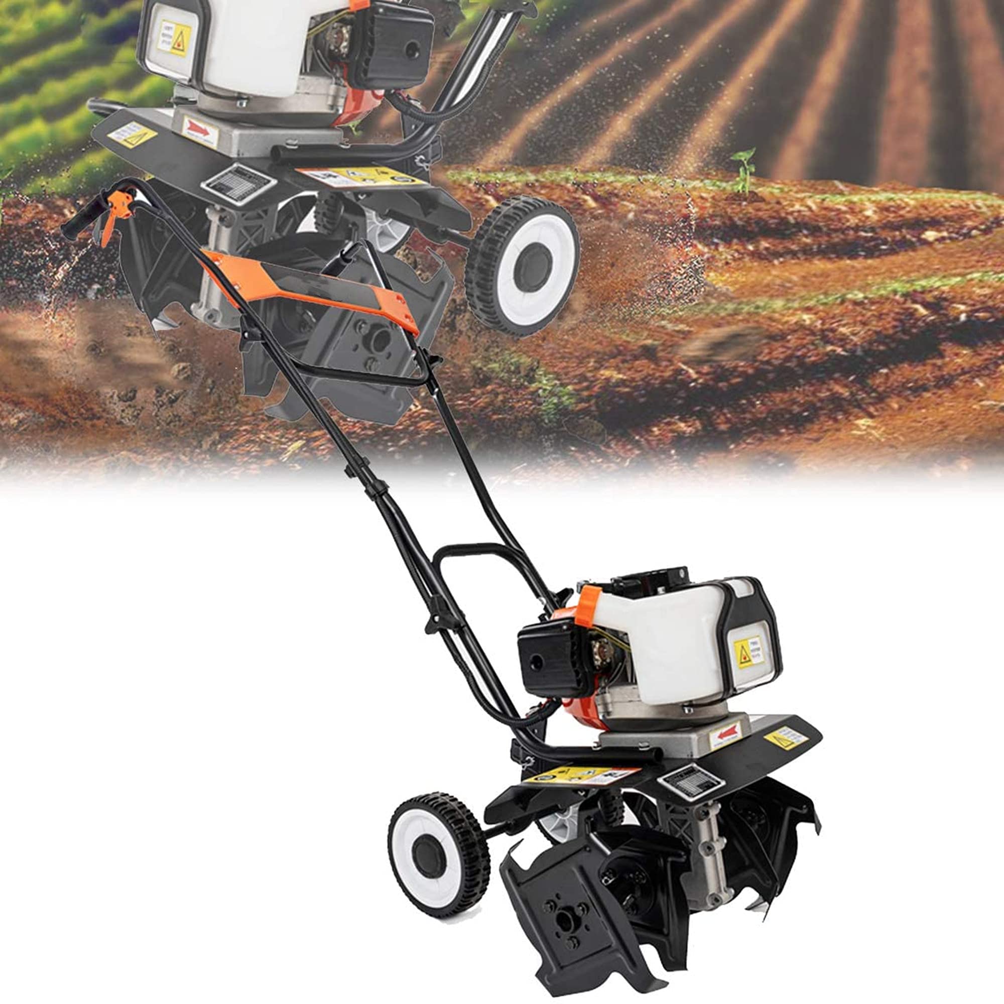 Buy 40cm (16in) Petrol Tiller, Power Tillers Garden Cultivator 2stroke