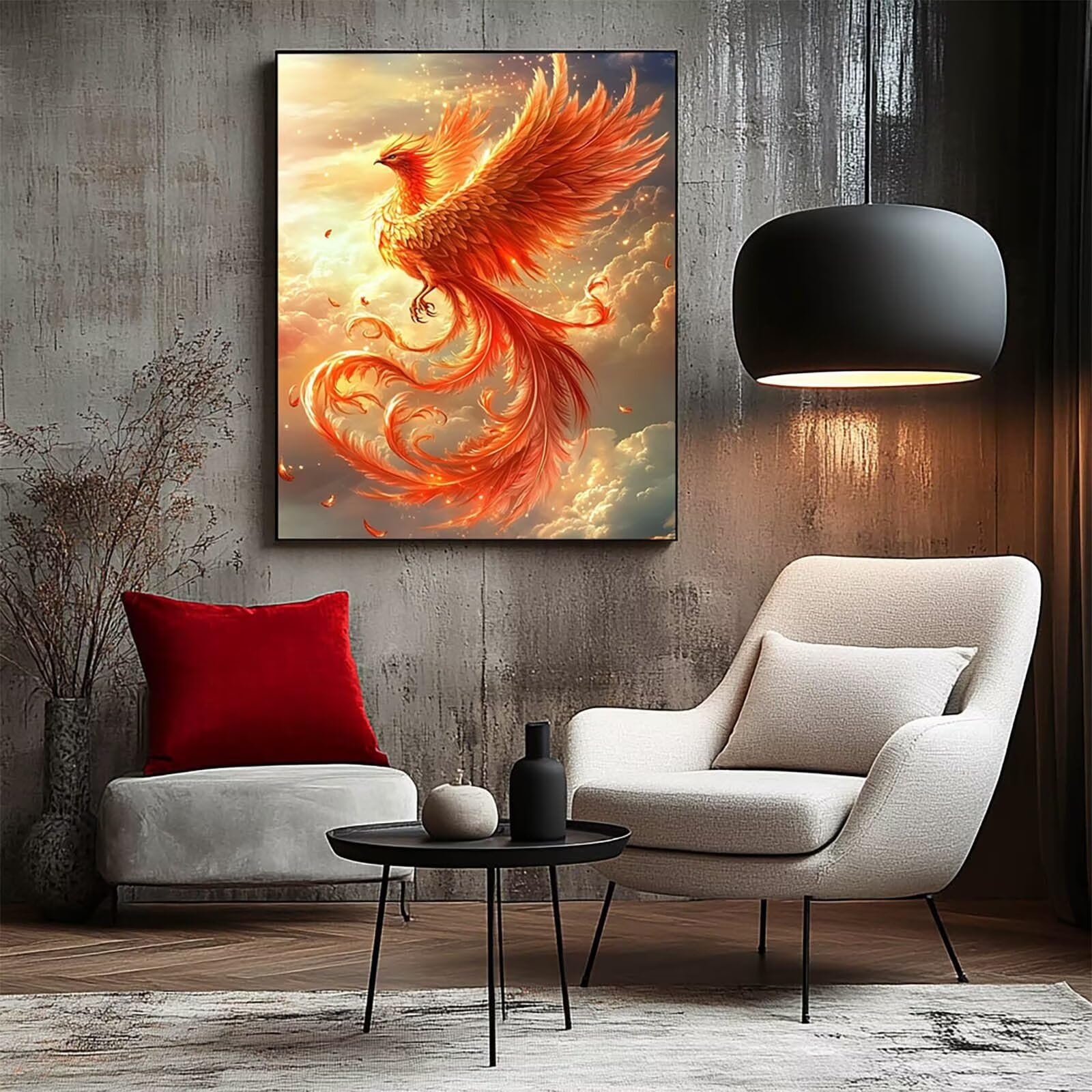 Malowanie po numerach dla dorosłych Feniks malowanie według numerów dzieci chmura nowoczesne obrazy salon hobby dorośli kreatywne malowanie według numerów 95 x 70 cm obraz na płótnie do dekoracji