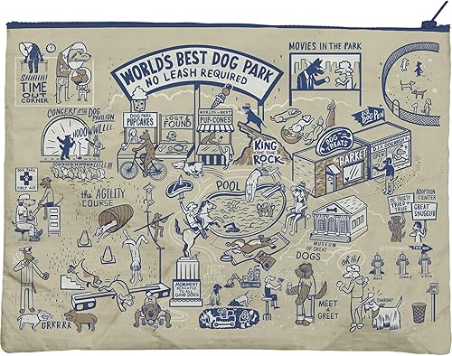 Miniatura 2 de Dog Lover - Bolsa para carpeta con cremallera para parque de perros del mundo de Primitives por Kathy