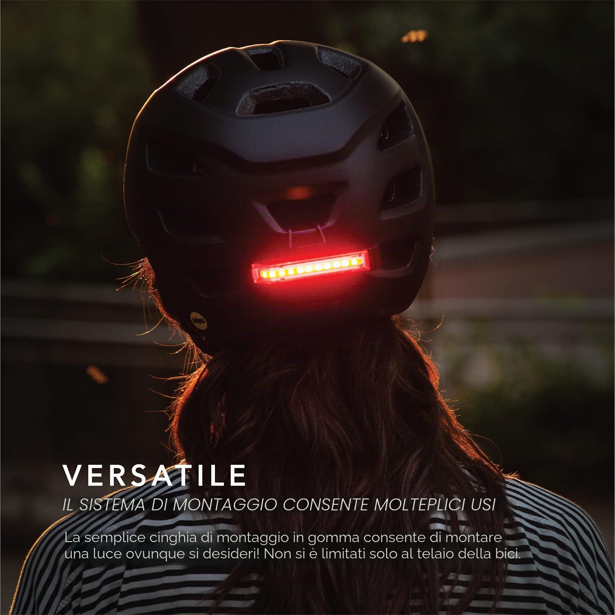 Luce per bicicletta LED REDSHIFT ARCLIGHT, Luce anteriore-posteriore della bici per la guida diurna e notturna, durata della batteria 36+HR, accensione/spegnimento automatico, USB, ultra luminosi