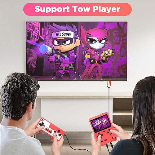 Miniatura 5 de T-C Charger Prot - Mini juego retro con 500 juegos clásicos de FC, buen regalo para niños y niños, regalo de Navidad (rojo)