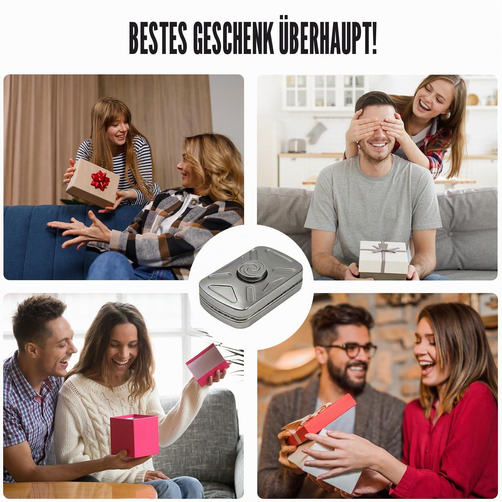 EDC Fidget, Fidget-Spielzeug,Push Slider Card, Stressabbau, Inspiration, Elegantes Design, Metallschieber, Geeignet für ADHS und Angstzustände