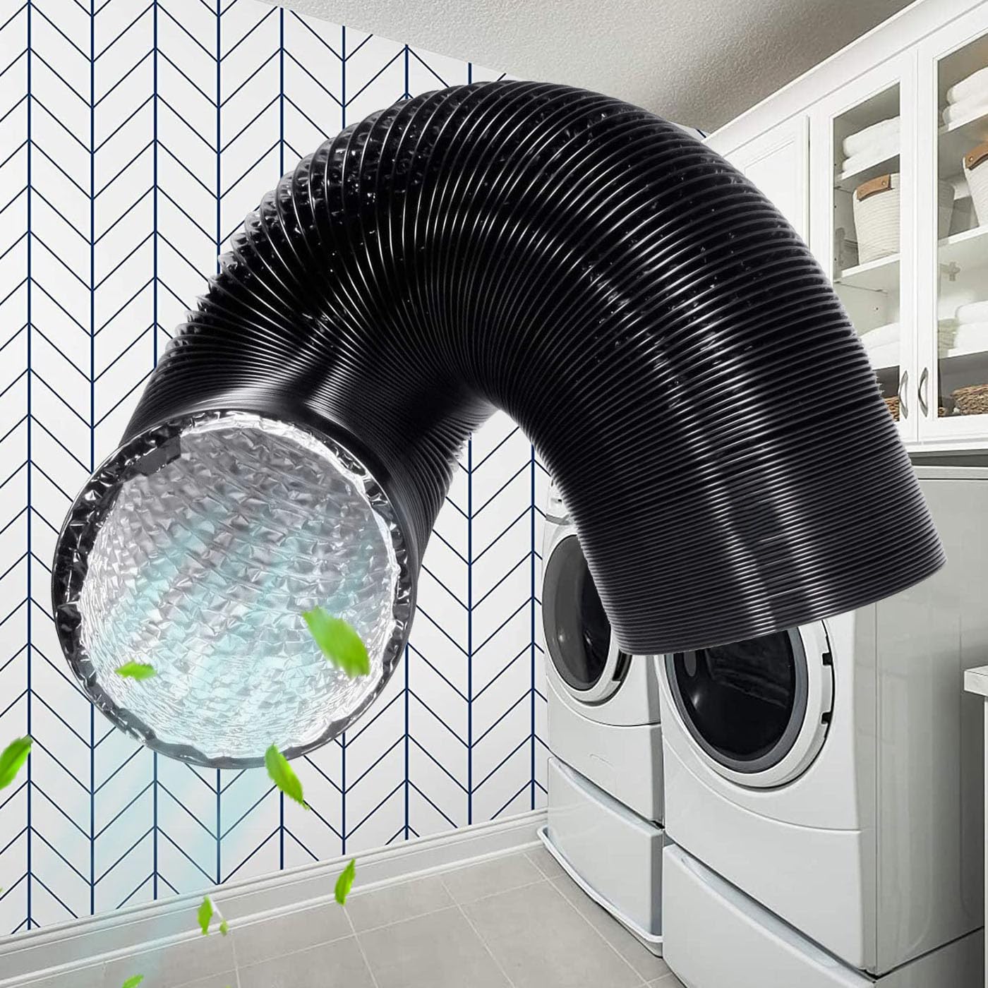 Hon&Guan Tubo di Ventilazione Isolato - Isolamento Termico e Acustico - Condotti Flessibile in
