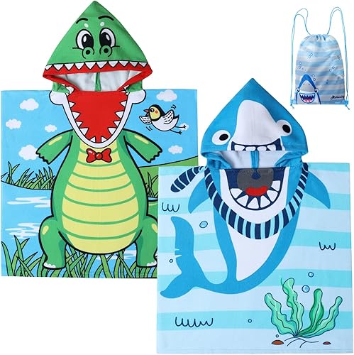 Athaelay Toalla de playa ligera de microfibra con capucha para niños, baño para niños pequeños, piscina, poncho de natación (fútbol infantil)