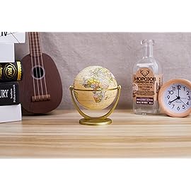 Annova Mini Antique Globe 4-inch / 10 cm - Swivels in All Directions Educational, Decorative, Unique, Small World, Desktop, Vintage (Mini Globe 4)