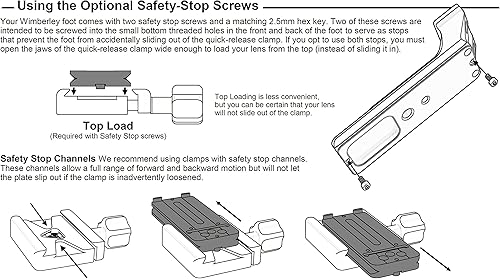 Miniatura 62 de Wimberley AP-616 - Pie de lente de repuesto para Sony 600 f4 GM OSS FE - Estilo Arca-Swiss - Fabricado en Estados Unidos