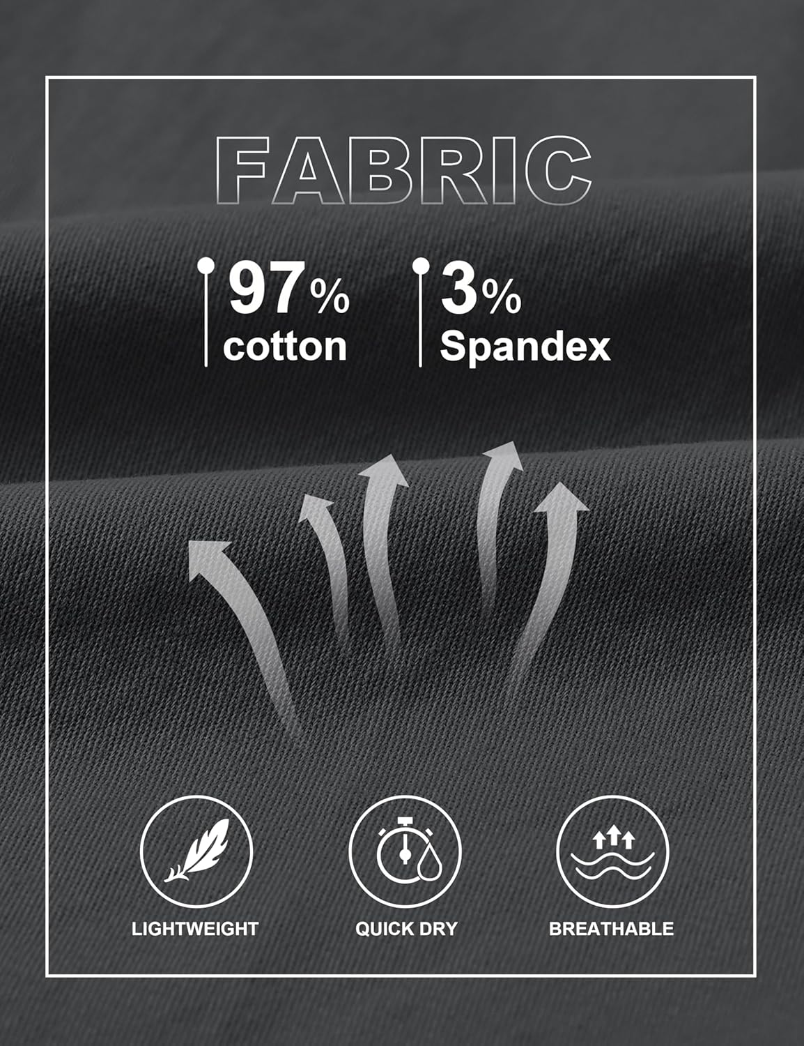 MoFiz Women's Cargo Capris Lightweight Hiking Pants 6 Pockets Cotton Casual Summer Capri Pants for Women Dark Grey L - Image 5