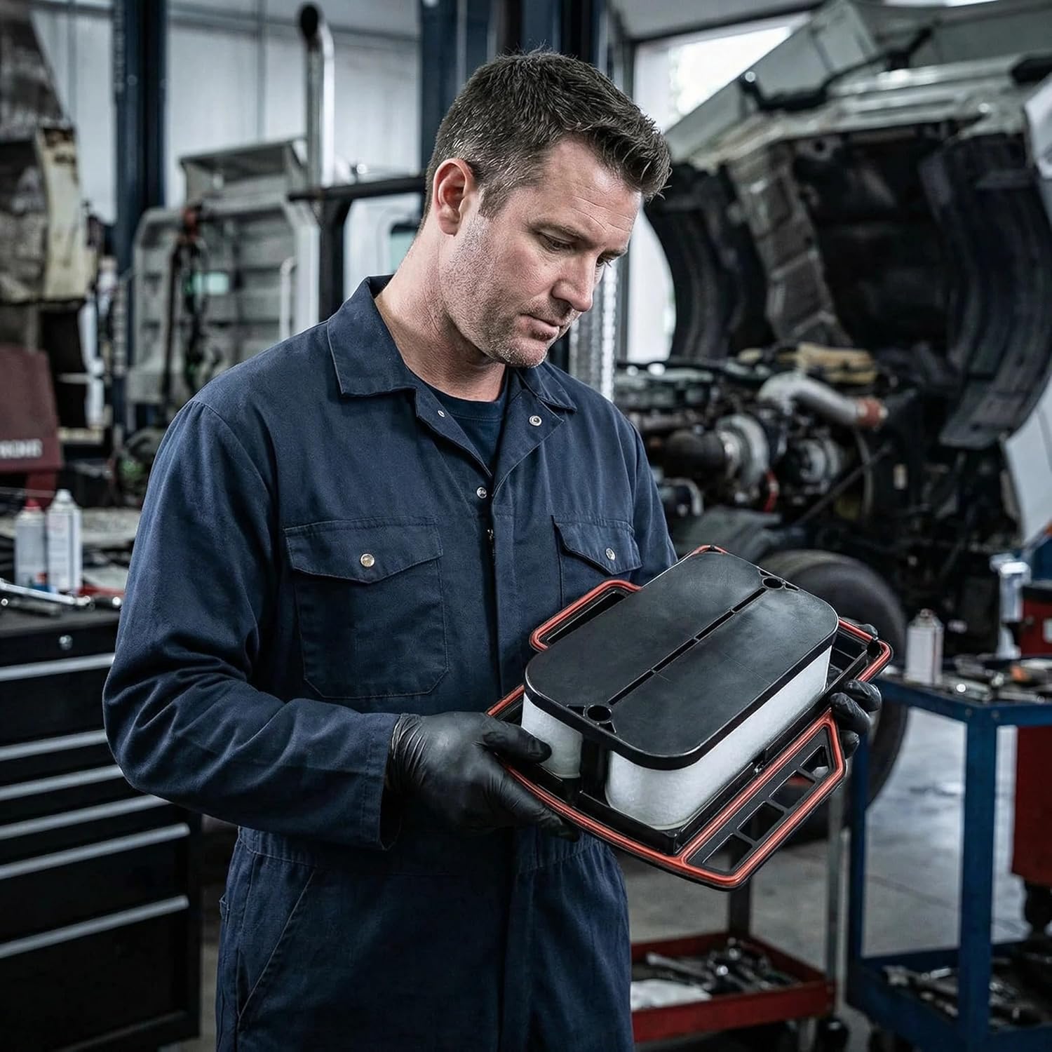 Crankcase Ventilation Filter for Cummins ISX15 ISX12 (2007-2022) - CV50634 Replacement, Anti-Leak CCV Filter Fits Peterbilt 579/389 & Kenworth T680​​