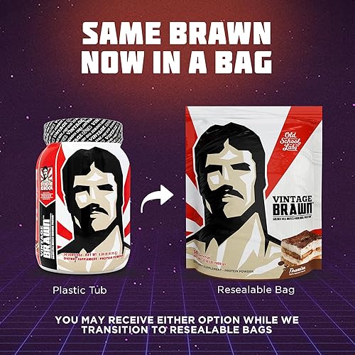 Miniatura 10 de Brawn Vintage  Polvo de proteína para desarrollo muscular La primera proteína triple aislada de huevo leche suero y caseína y carne de vacuno de
