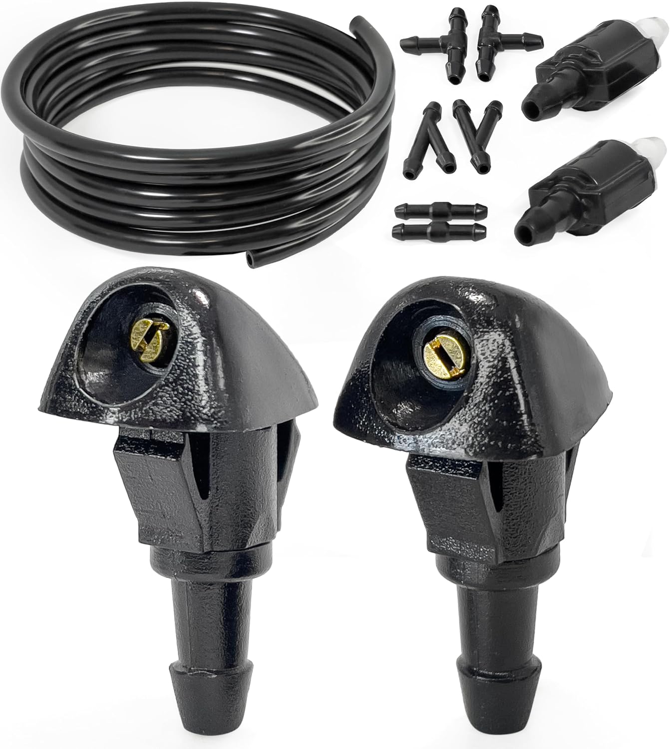 Click&Fit Windshield Washer Nozzles Repair Kit compatible with Honda Civic 1987-2005, CR-V 1998-2011, Fit 01-08, Prelude 97-01, HR-V 99-06, Acura TSX RL RSX Integra – Wiper washer jets, check valves