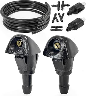 Windshield Washer Nozzles Repair Kit compatible with Honda Civic 1987-2005, CR-V 1998-2011, Fit 01-08, Prelude 97-01, HR-V 99-06, Acura TSX RL RSX Integra – Wiper washer jets, check valves
