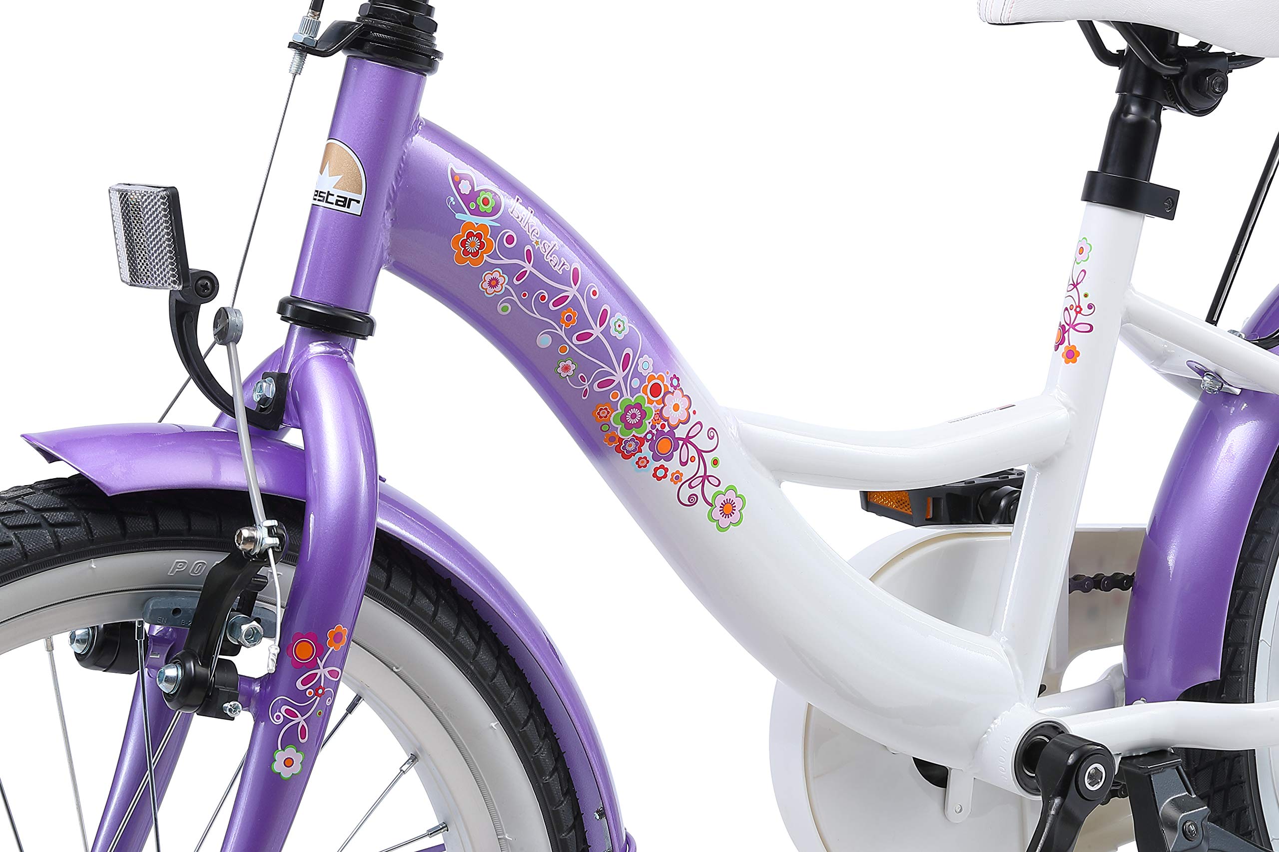 BIKESTAR Bicicletta Bambini 5-7 Anni | Bici Bambino Bambina 18 Pollici Freno a Pattino e Freno a retropedale | 18“ Classico Edition