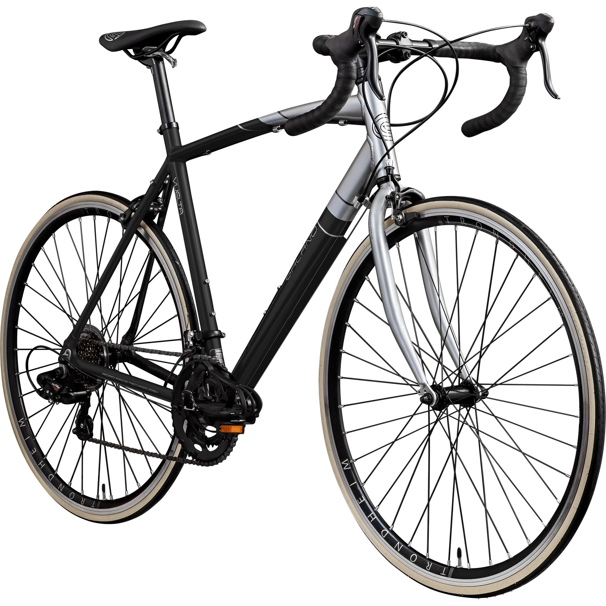 Galano Vuelta STI Rennrad für Damen und Herren ab 150 cm, 28 Zoll mit 14 Fach Fahrrad Schaltung Road Bike, Pedale mit Pedalhaken, Rennfahrrad mit schmalen Reifen