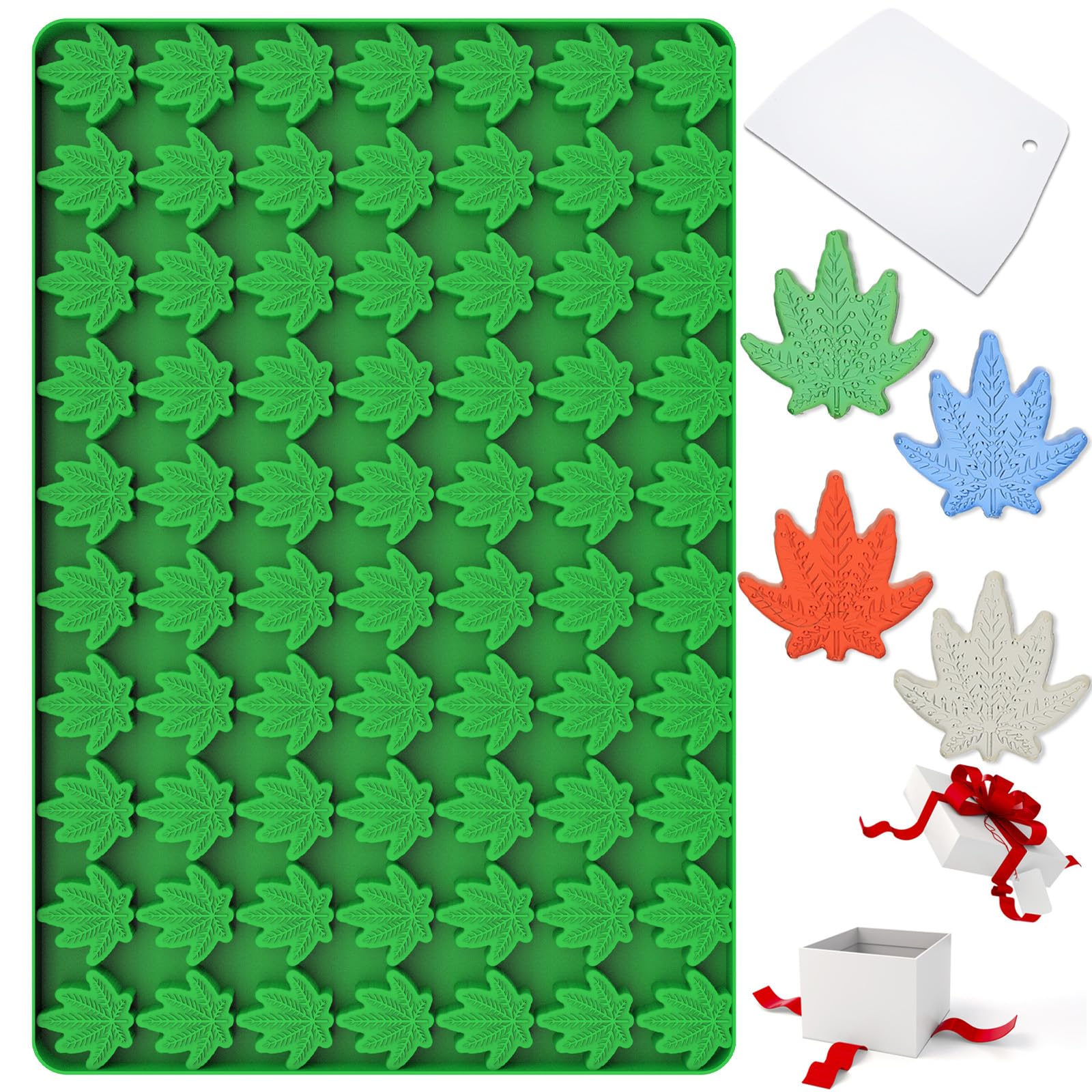 Amazon.com: Marijuana Cannabis Hemp Leaf Silicone Molds with 70 ...