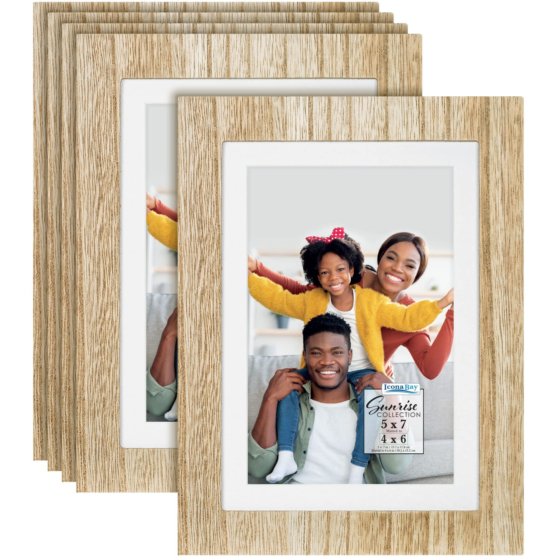 Amazon.com - Icona Bay - 5x7 Mat to 4x6 Picture Frames - Ash Brown