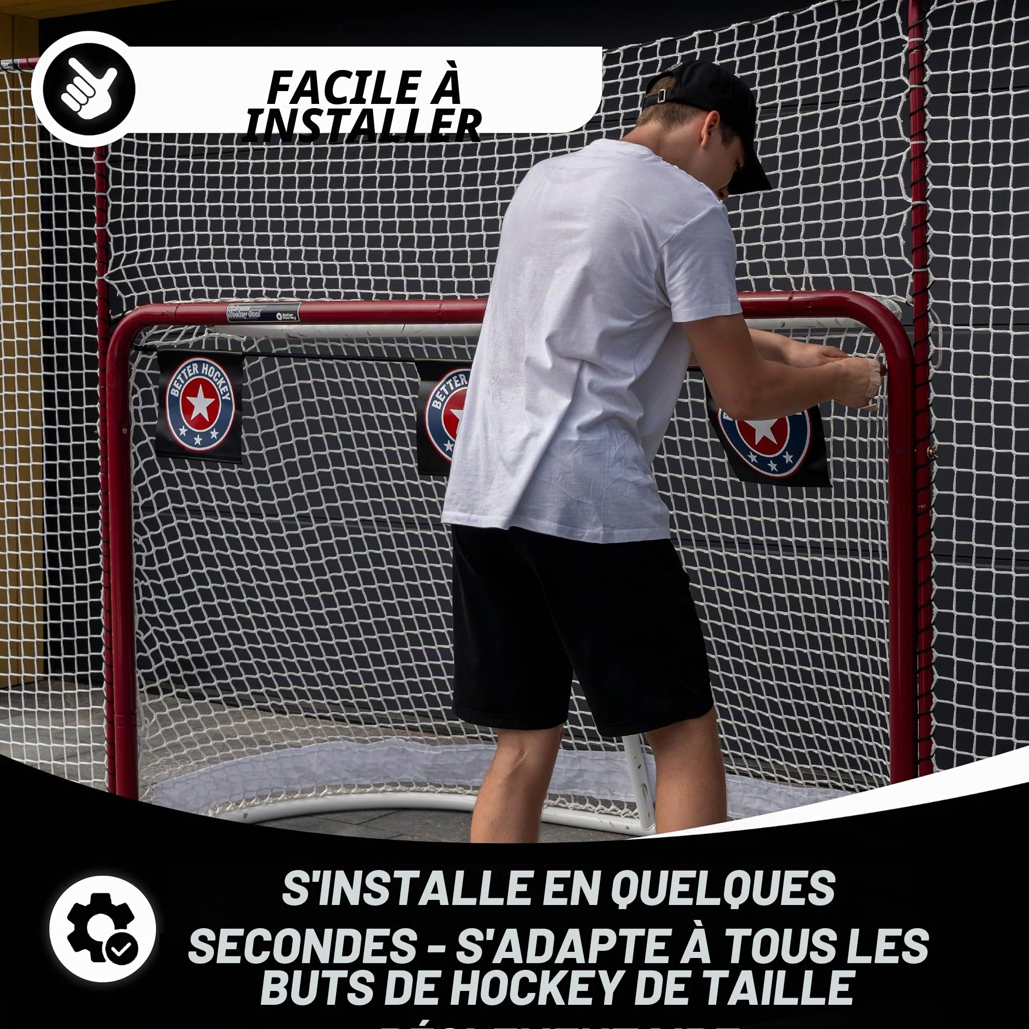 Better Hockey Extreme Goal Targets - Convient à Toutes Les Cages de Hockey de Taille Normale