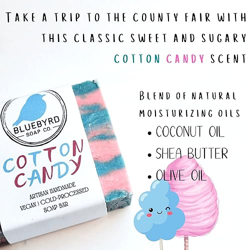 Miniatura 74 de Bluebyrd Soap Co. Angel Wings - Barra de jabón para niños, barras de jabón corporales naturales hechas a mano para adolescentes, aceite de coco