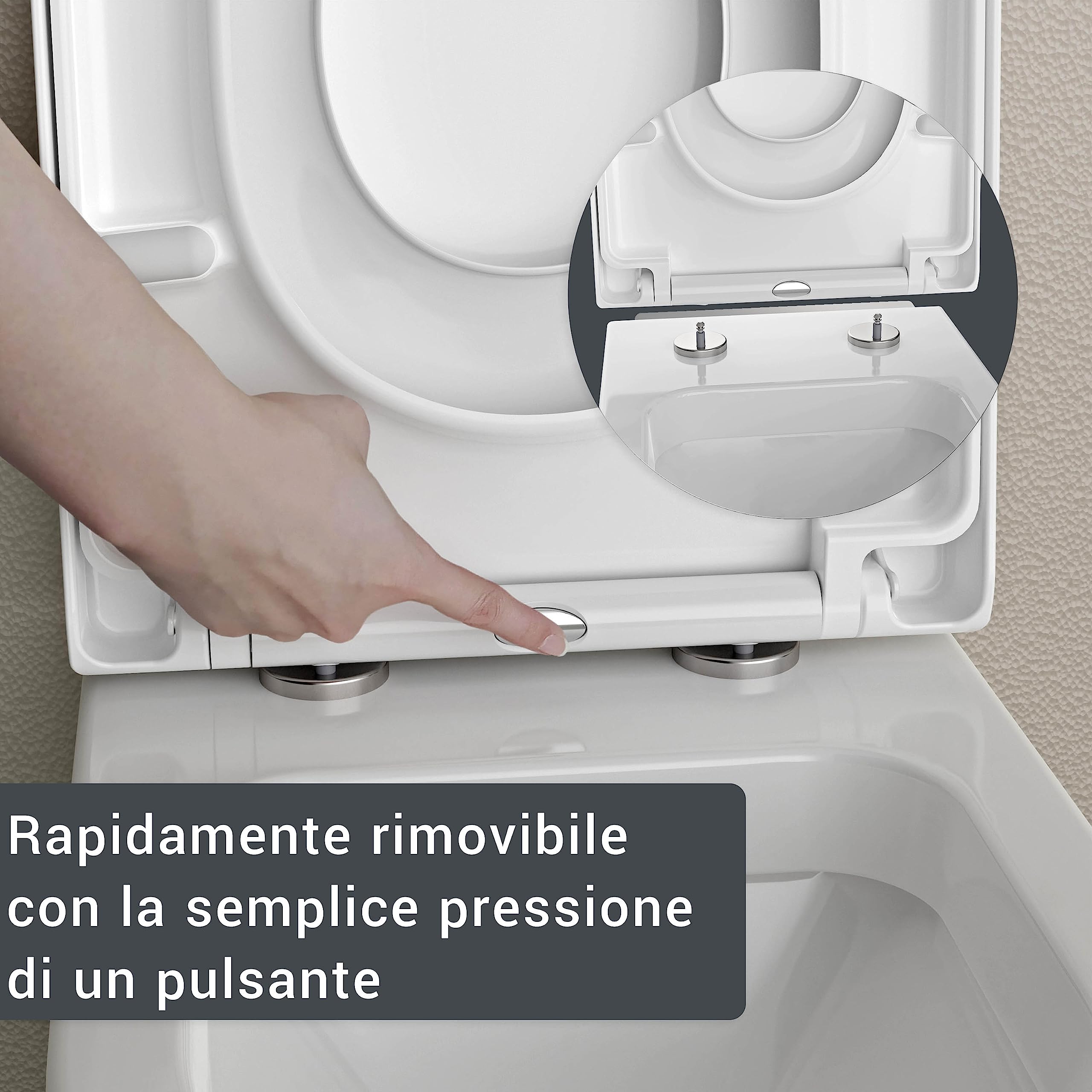 Sedile per WC Softclose con sedile WC per bambini - Coperchio di ricambio U1006