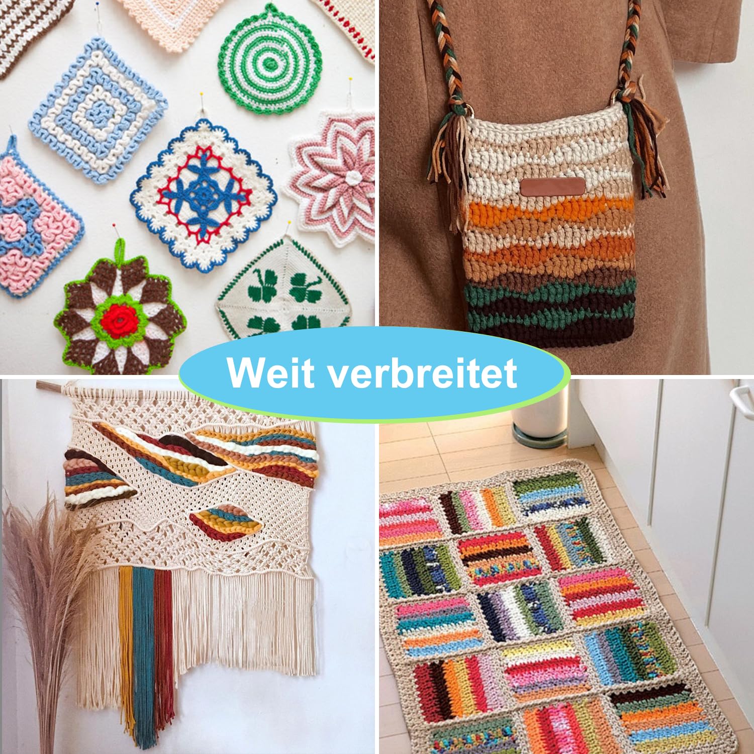 BSTDAYEVER Telaio per Tessitura in Legno Telaio per Bambini Telaioi per Tessitura a Cornice 28x38cm Craft Telaioi per Tessiture Quadrato Contiene 12 Colori di Filato per Principianti e Bambini