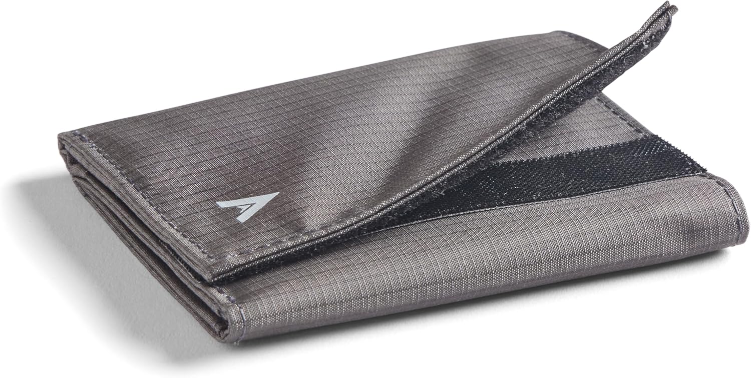 Allett Trifold Wallet, Charcoal Grey | Nylon, RFID Blocking | Slim, Minimalist, Water Resistant, Thin, Front Pocket | Holds 2-12 Cards, Flat Bills, Receipts & Coins | For Men & Women - Image 4