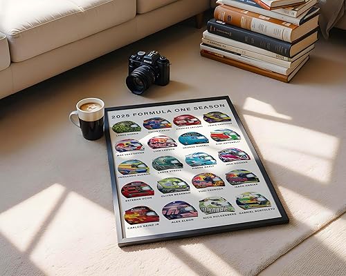 Miniatura 2 de 2024 F1 Driver helmet poster print