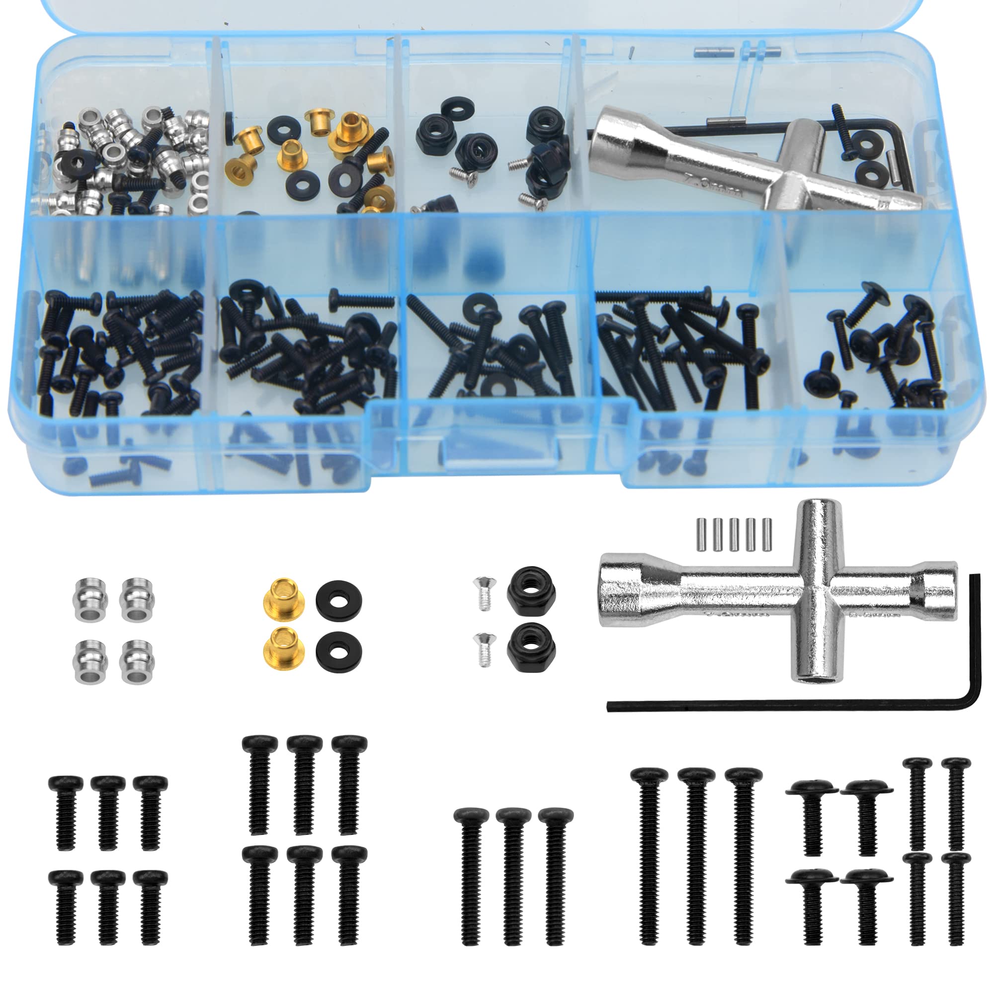 Amazon.com: 193Pcs ShareGoo Universal M1.6 M2 RC Screw Kit Screws