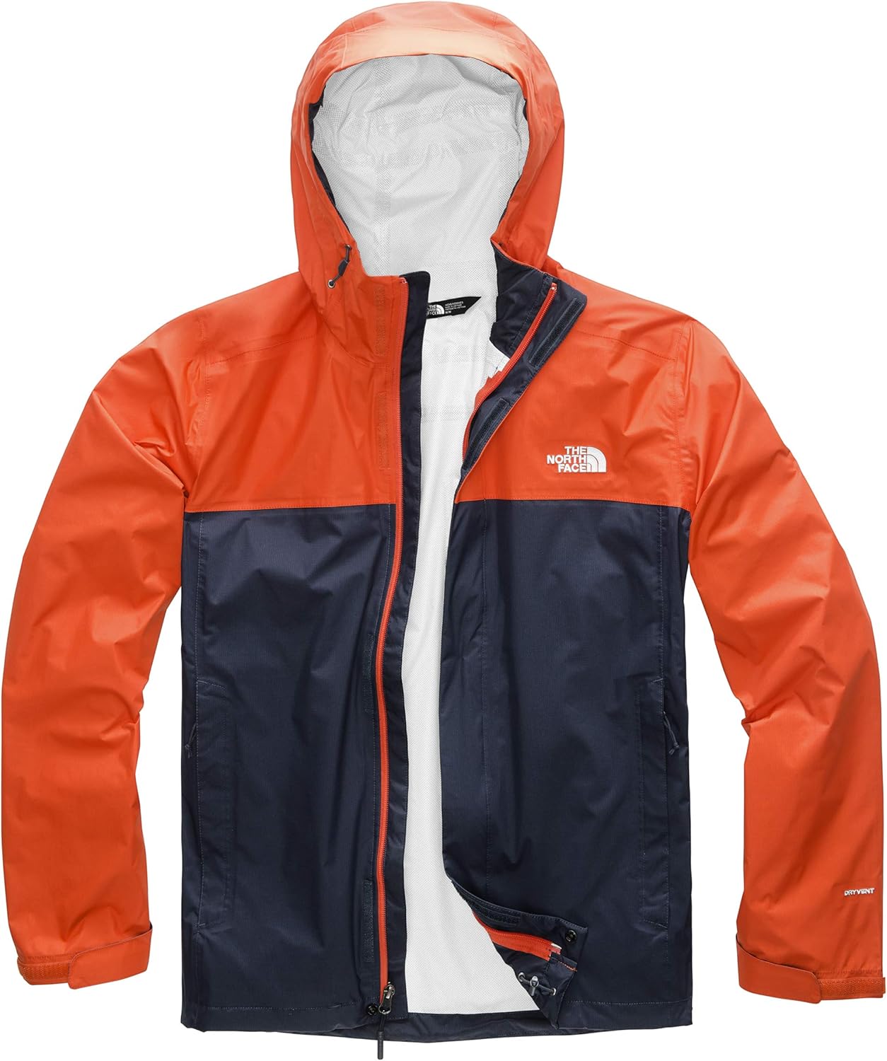 The North Face Men's Venture Jacket Urban Navy/Zion Orange Small