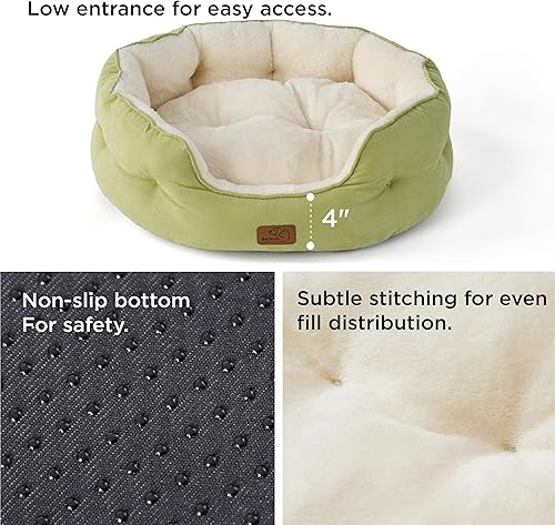 Miniatura 161 de Bedsure Camas lavables para perros, camas redondas con parte inferior antideslizante para gatos de interior, cachorros y gatitos, 20 pulgadas, gris