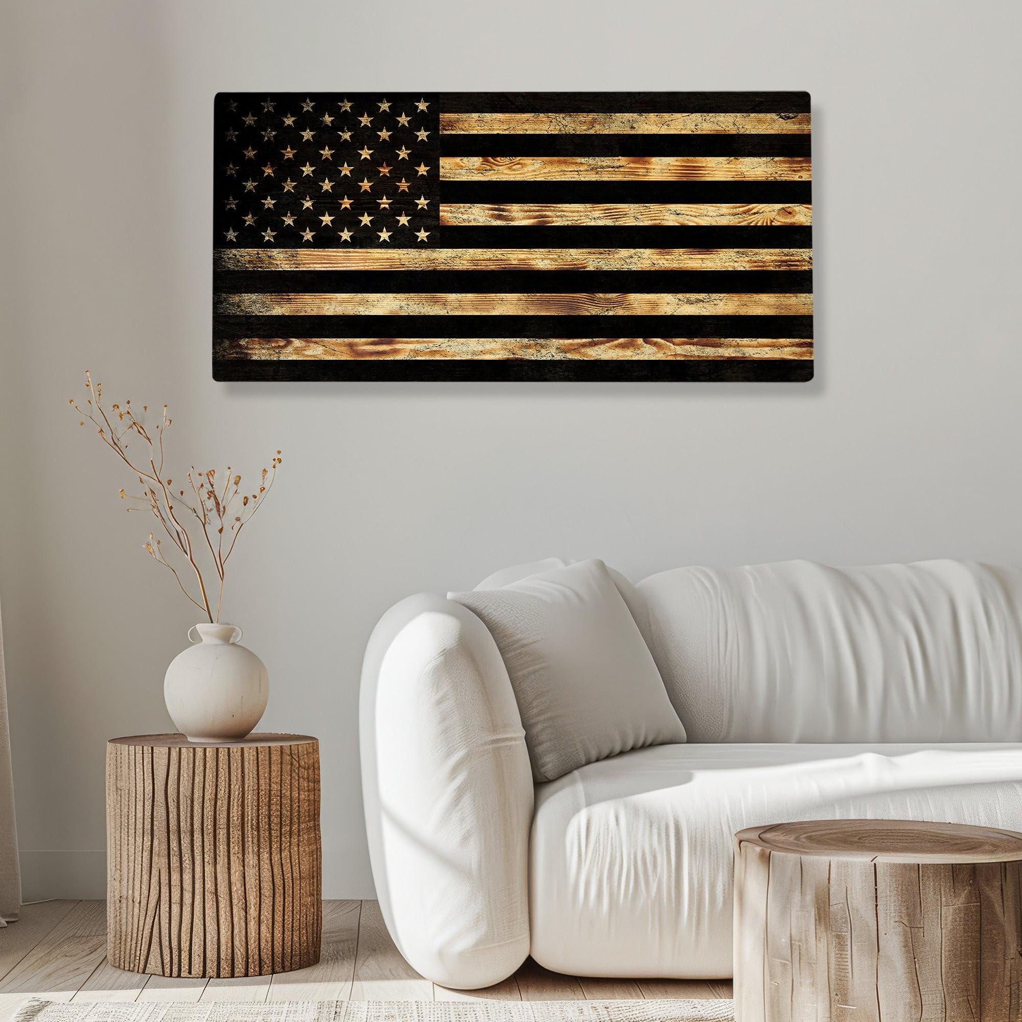 CornholeAce Burnt Wood USA Flag