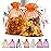 ANZNKU 100 Pack Organza Bags - 4x6 inch Small Sheer Mesh Gift Bags with Drawstring - Premium Orange Favor Bags for Halloween, Wedding, Party, Christmas