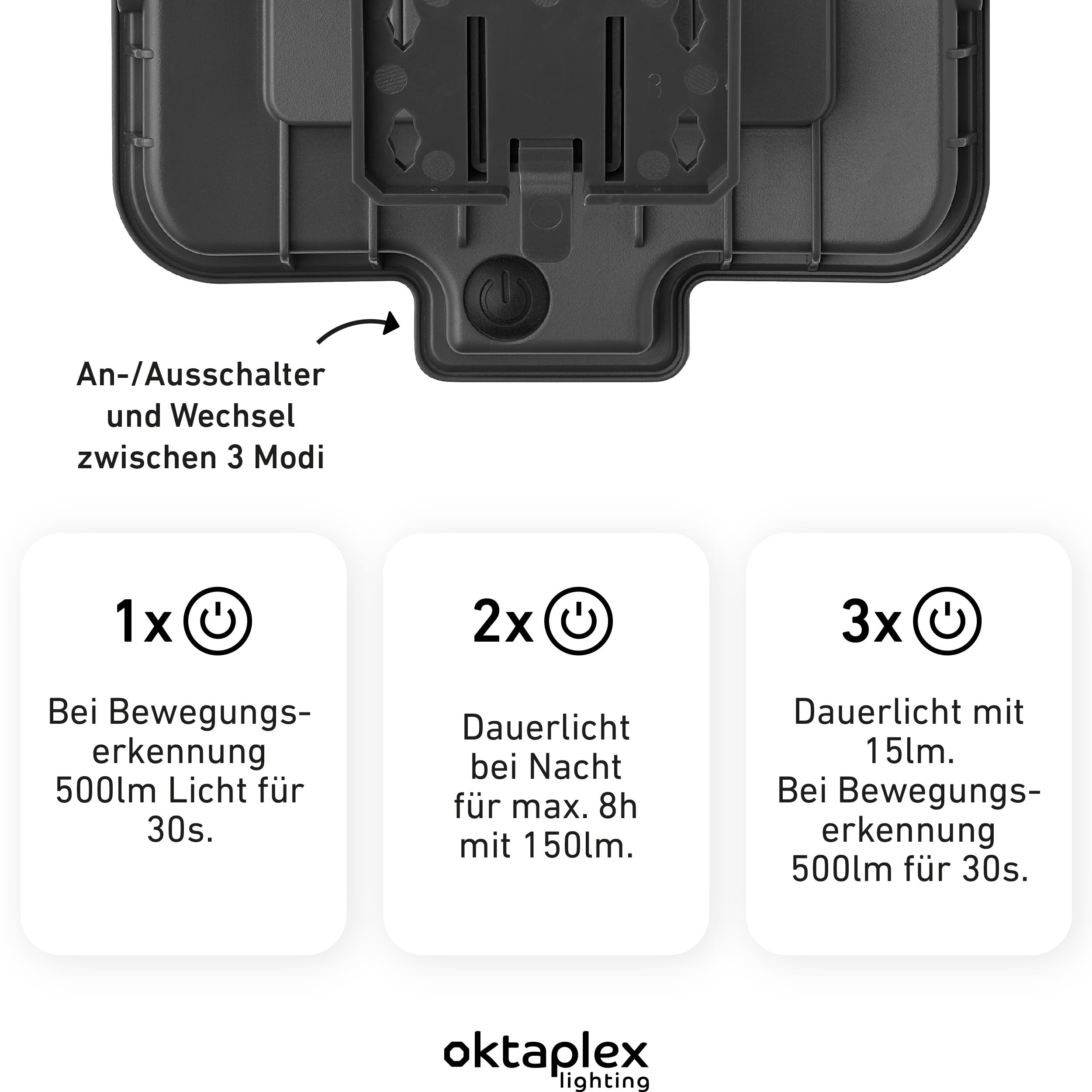 Oktaplex 2er Set Ede LED Solar Außenstrahler mit Bewegungsmelder Anthrazit | IP44 warmweiß 3000K Solar Wandleuchte Außen