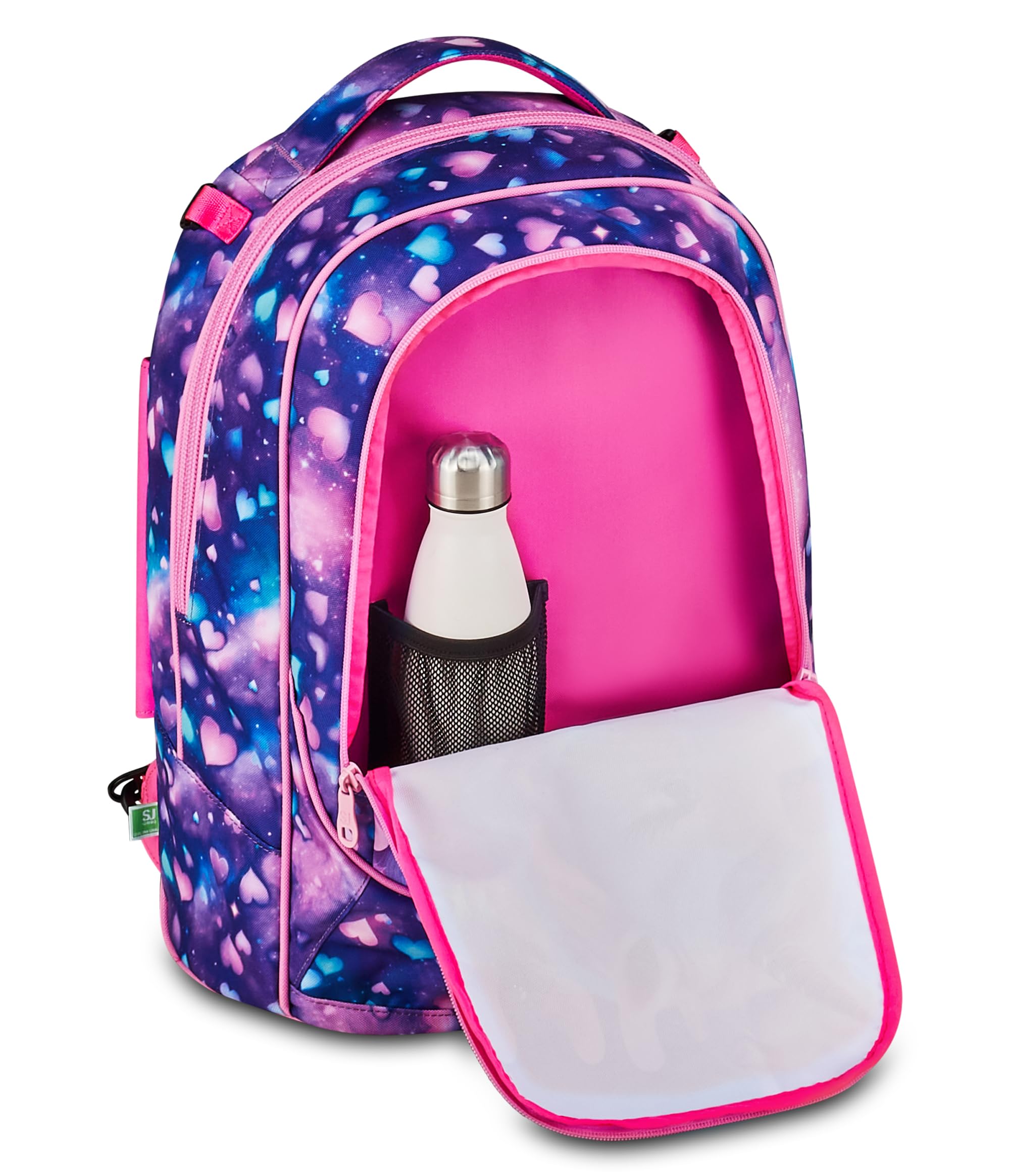 SJ GANG STYLE JAM GANG Trolley Jack 8 ruote PIXIE UNICORN, Viola, 34L, Scomponibile, Crossover System, 3 in 1, Spallacci a scomparsa, Tasca portaborraccia, Tasca frontale, Scuola elementare, Bambina | Scomponibile, Crossover System 3 in 1, Spallacci a sco