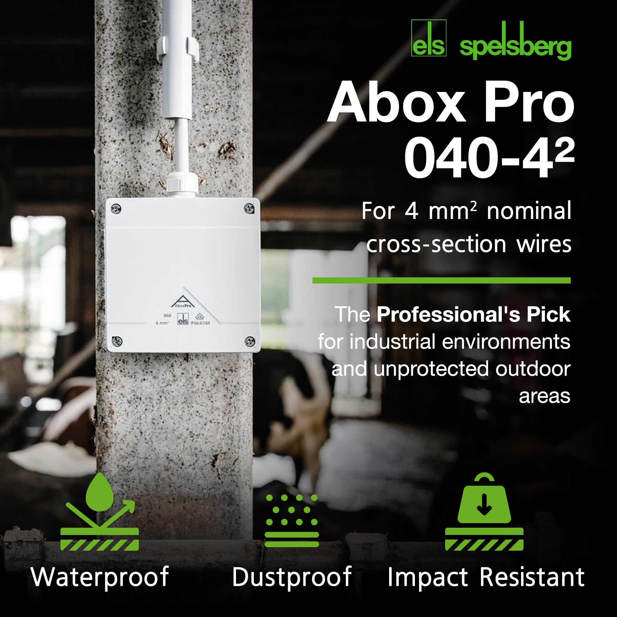 Spelsberg Abox Pro 040-4², IP66/IP67/IP69 Junction Box with Cable Connectors Accessories - Image 2