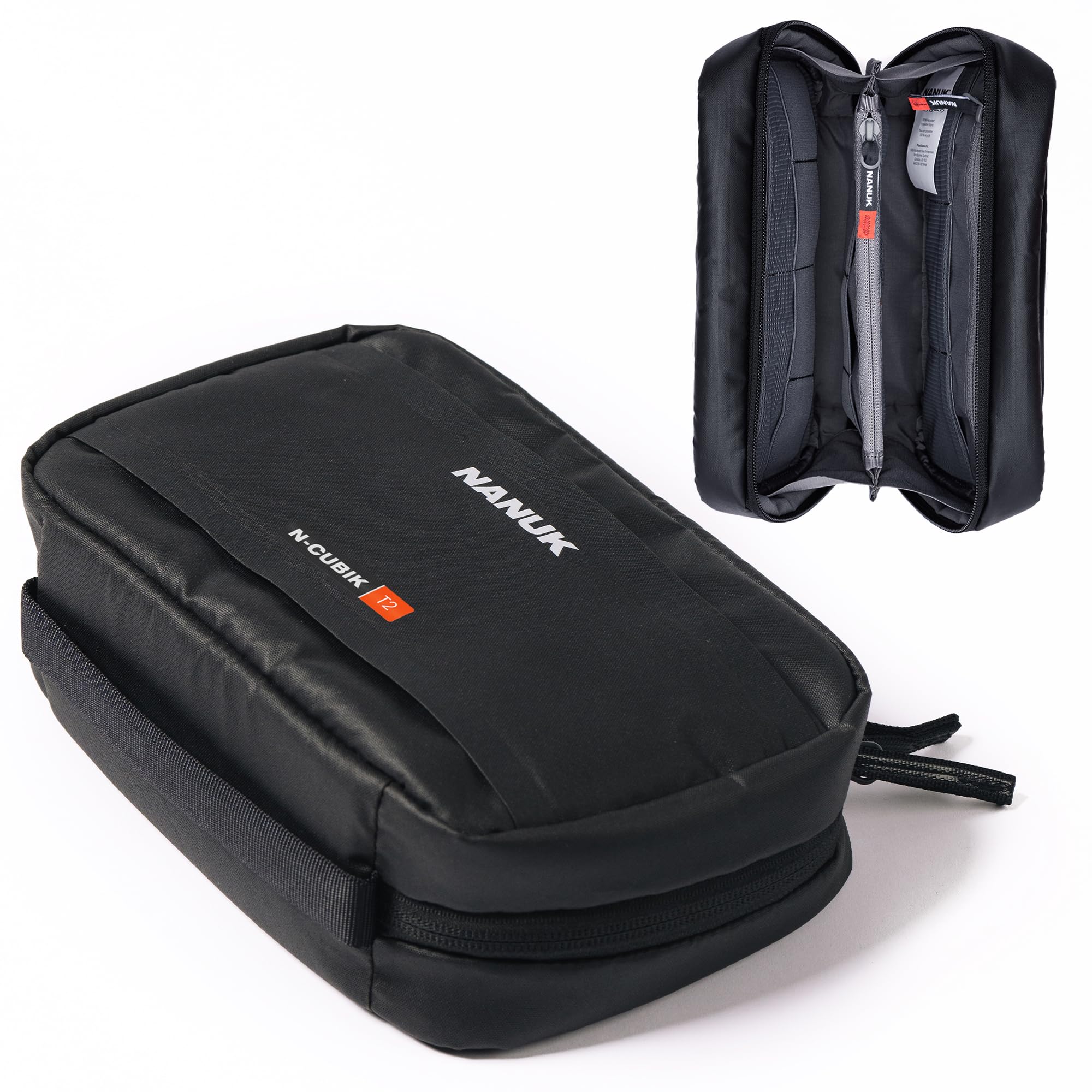 NANUK N-Cubik T2 Camera Bag Insert – Water-Resistant Pouch – Shockproof Protective Camera Insert for Backpack – Perfect for Accessories &amp; Gear (10.6” x 6.5” x 3.5”)