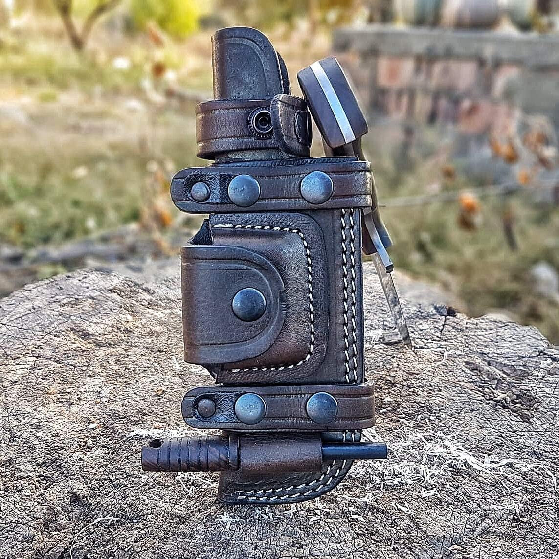 Ottoza Handmade D2 Steel Tracker Knife with Classic Wood Handle