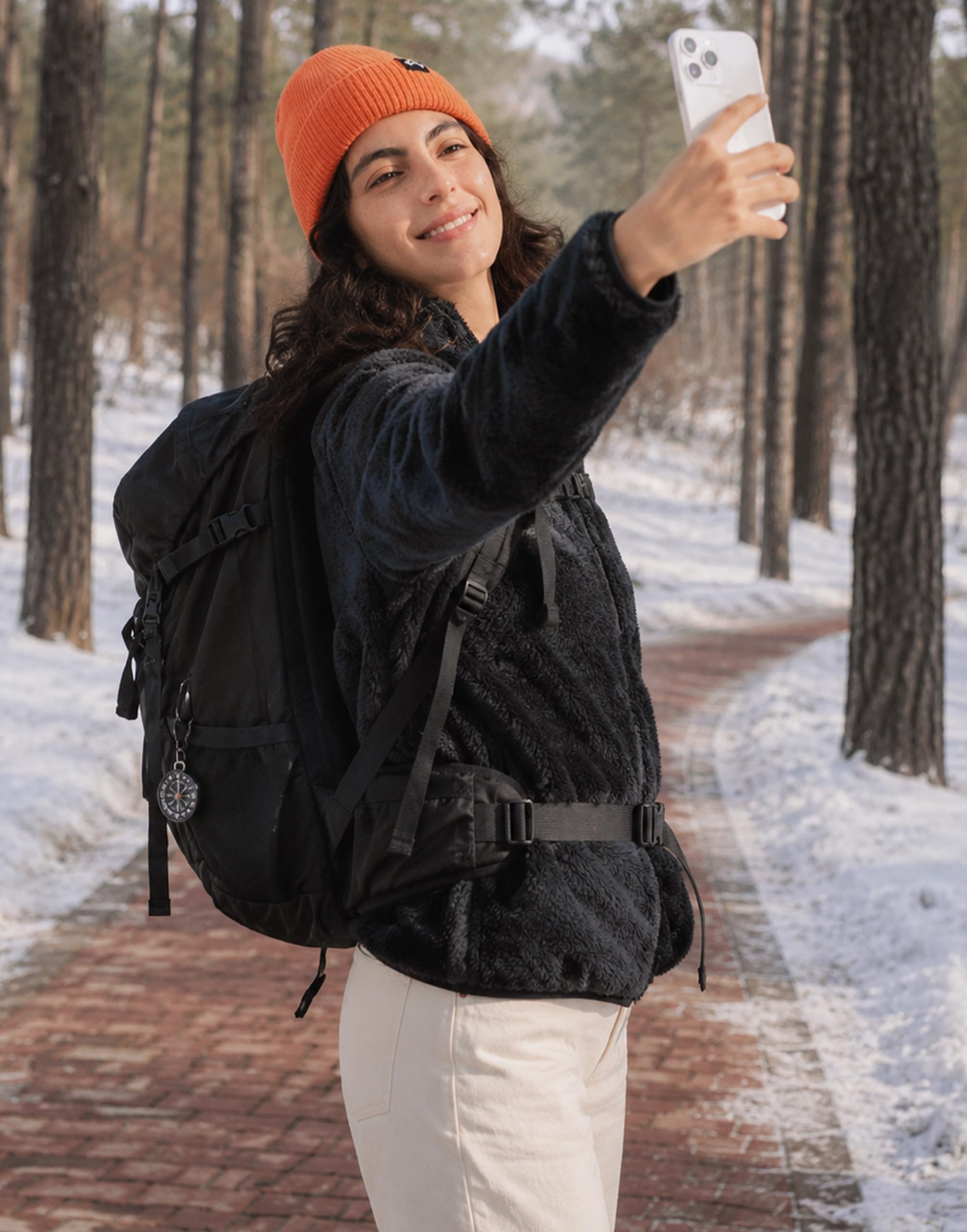 Pioneer Camp Jersey de forro polar para mujer con cuello alto, media cremallera, sudadera de manga larga de algodón, suéter deportivo suave sin capucha, chaqueta de entretiempo otoño invierno