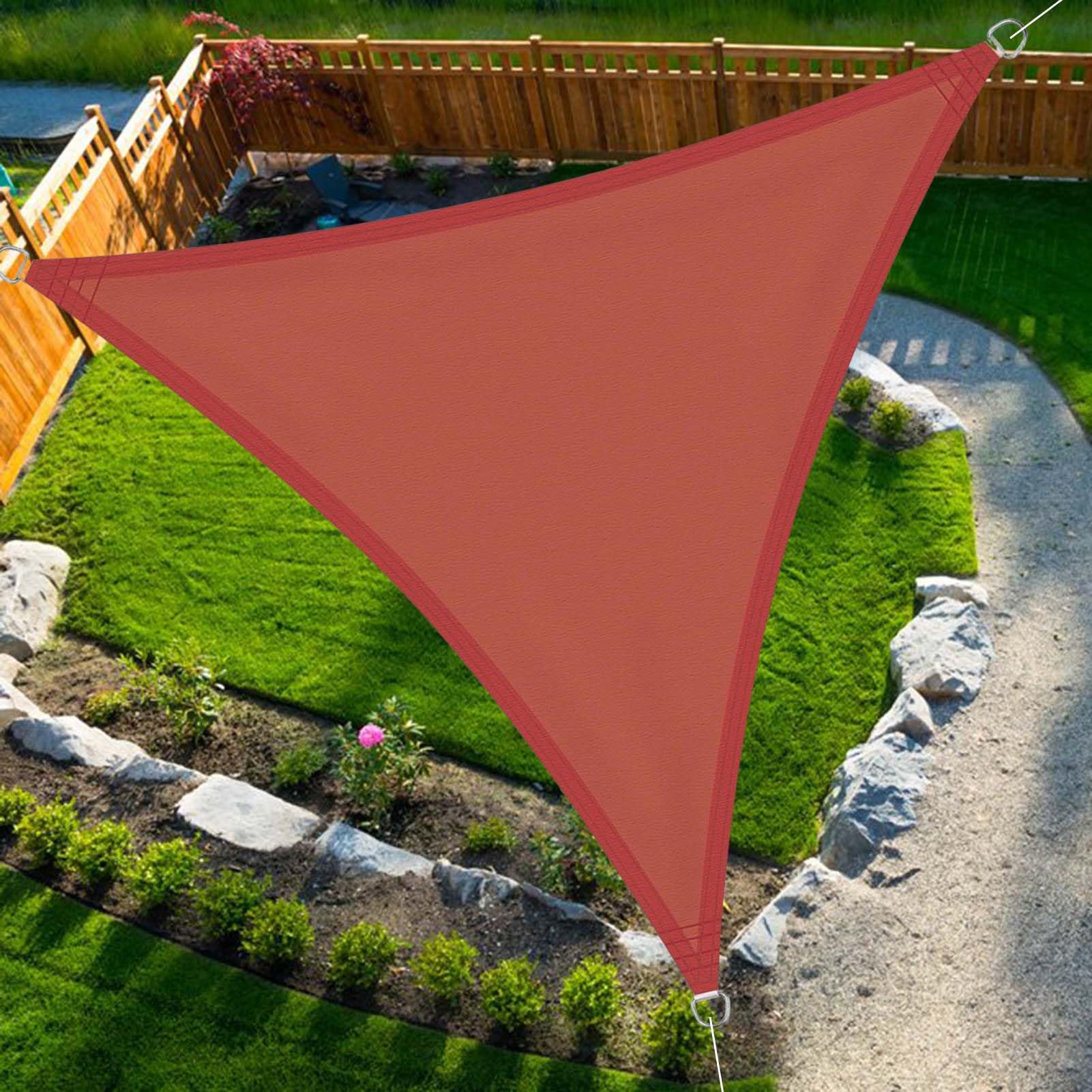 Trójkątny żagiel przeciwsłoneczny do ogrodu, podwórka, na taras, do ogrodu, na taras, do ogrodu, na taras, do samochodu, pergola, 4 x 4 x 5,7 m, 4 x 5,7 m