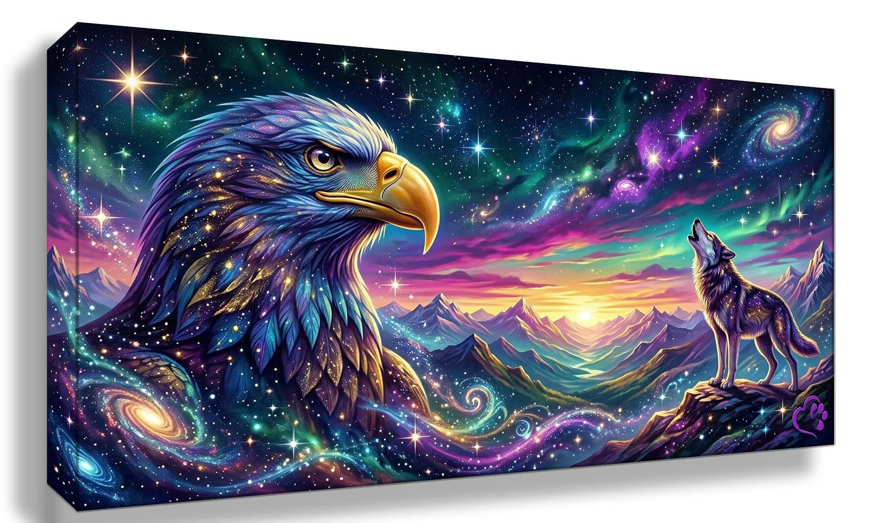Diamond Painting Traum Diamond Painting Erwachsene Groß XXL Tier, 5D Full Eckige Steine Drill Diamanten Malen Nach Zahlen, DIY Set Kreativ Set für Erwachsene Home Decor Wanddeko 70x140cm, Cod-694