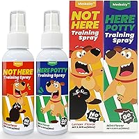 Mesboizy Dog Potty Training Spray Set: Here Potty Attractant & Not Here Repellent for Puppies, Dogs & Cats (3.38oz Each)