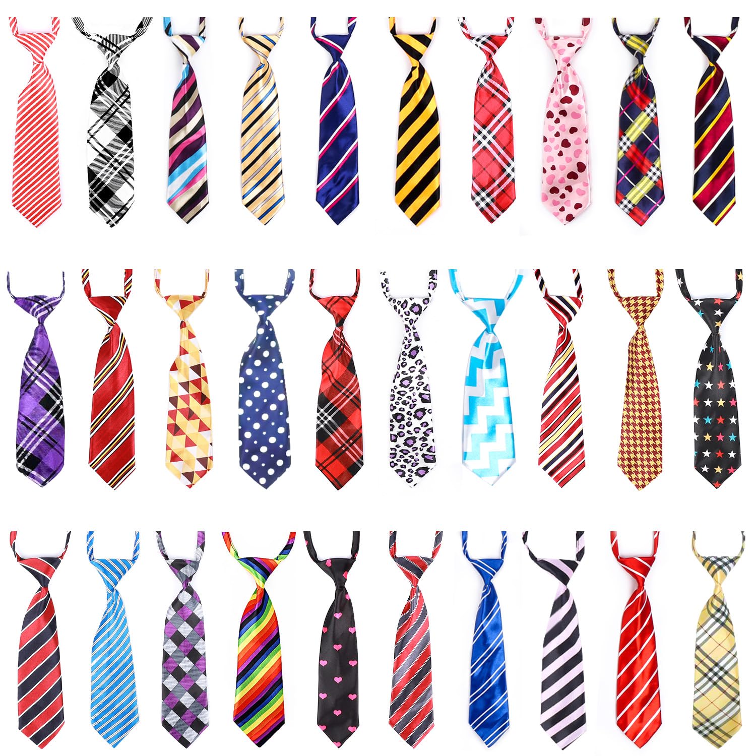 Segarty 30 PCS Dog Neckties, Adjustable Dog Ties Dogs Neck Ties and Bows for Medium Large Festival Formal Bulk Pet Bowties Collar Grooming Dogs