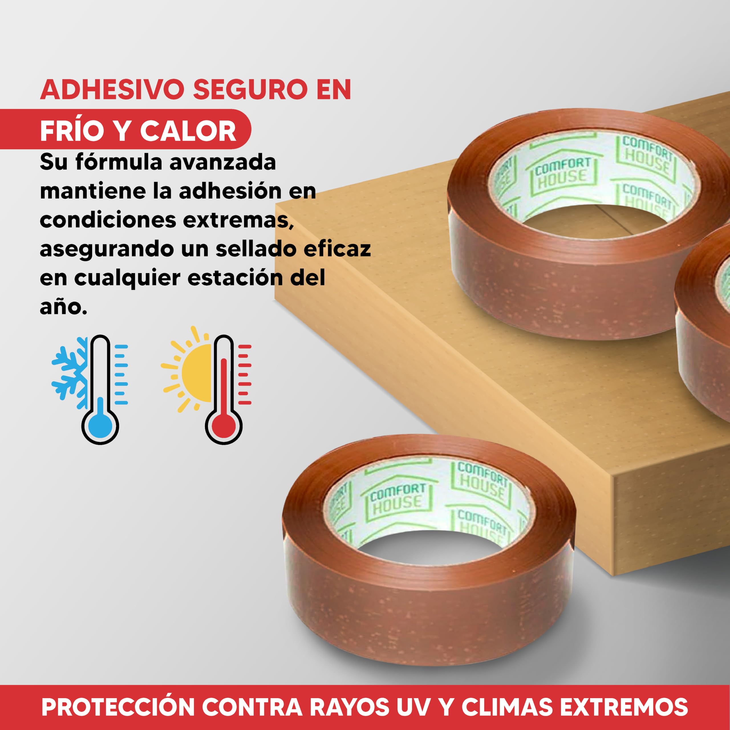 36X Cinta Adhesiva Embalar Extra Resistente - Cinta Embalar Marrón Resistente al Desgarro y a Rayos UV - Cinta Universal Ideal para Colegio, Oficina, Mudanza (36, Marrón, 48mmx132m)