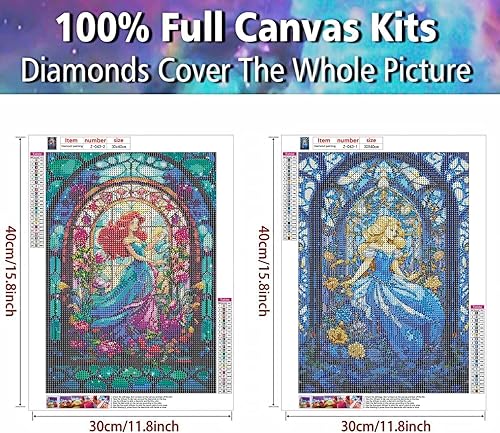 Miniatura 4 de RYMILIE Kits de pintura de diamantes para adultos  Sol y Luna DIY 5D Kits de arte de diamantes de perforación completa Puntos de diamante Pinturas