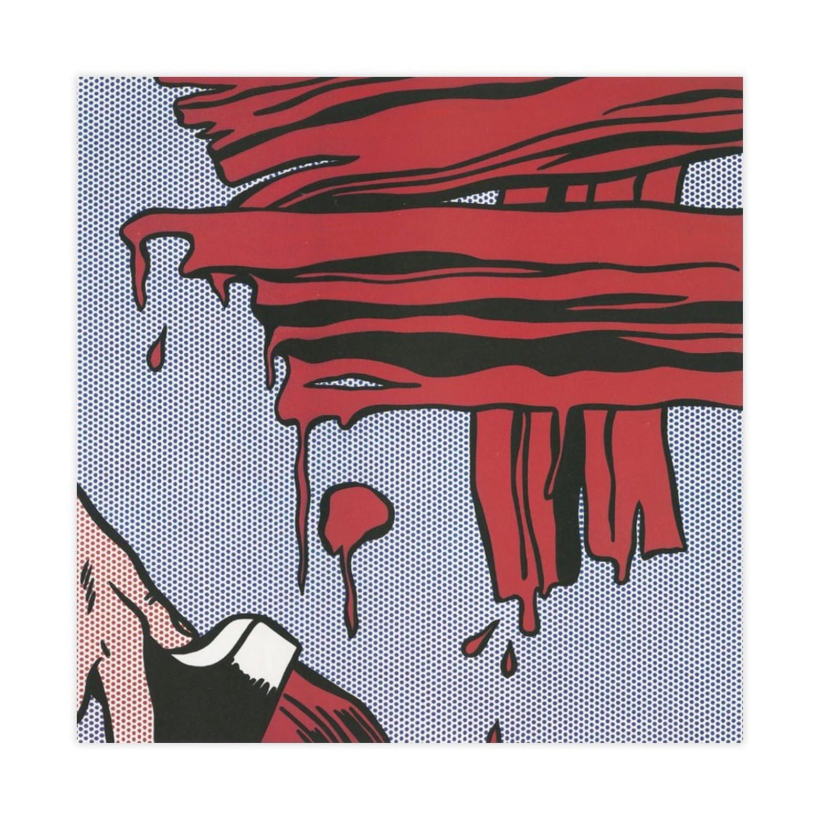 WCYB Illustrations Posters Brushstrokes by Roy Lichtenstein Posters Prints Canvas Deco Paintings Wall Art Unframe 20" L X 20" W
