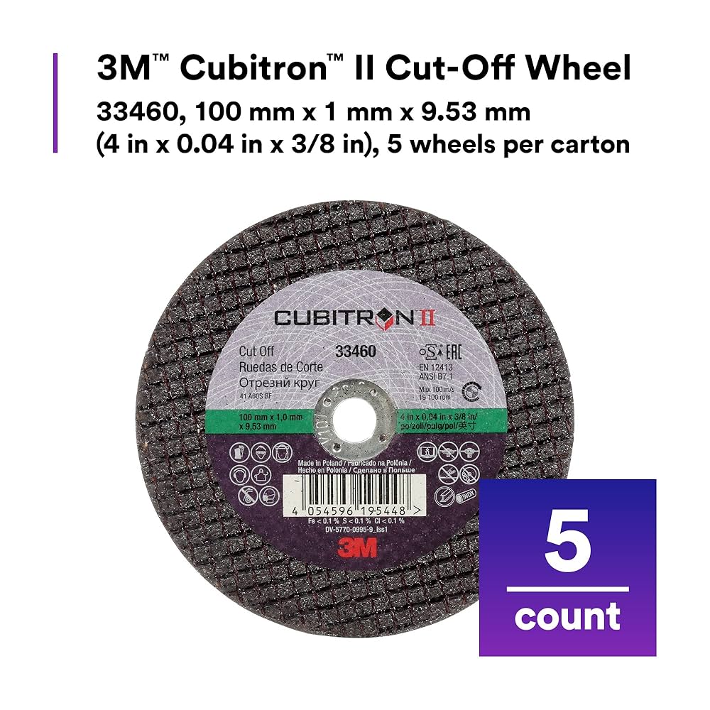 3M 33460 Cubitron II Cutoff Wheel 33460 : Amazon.ca