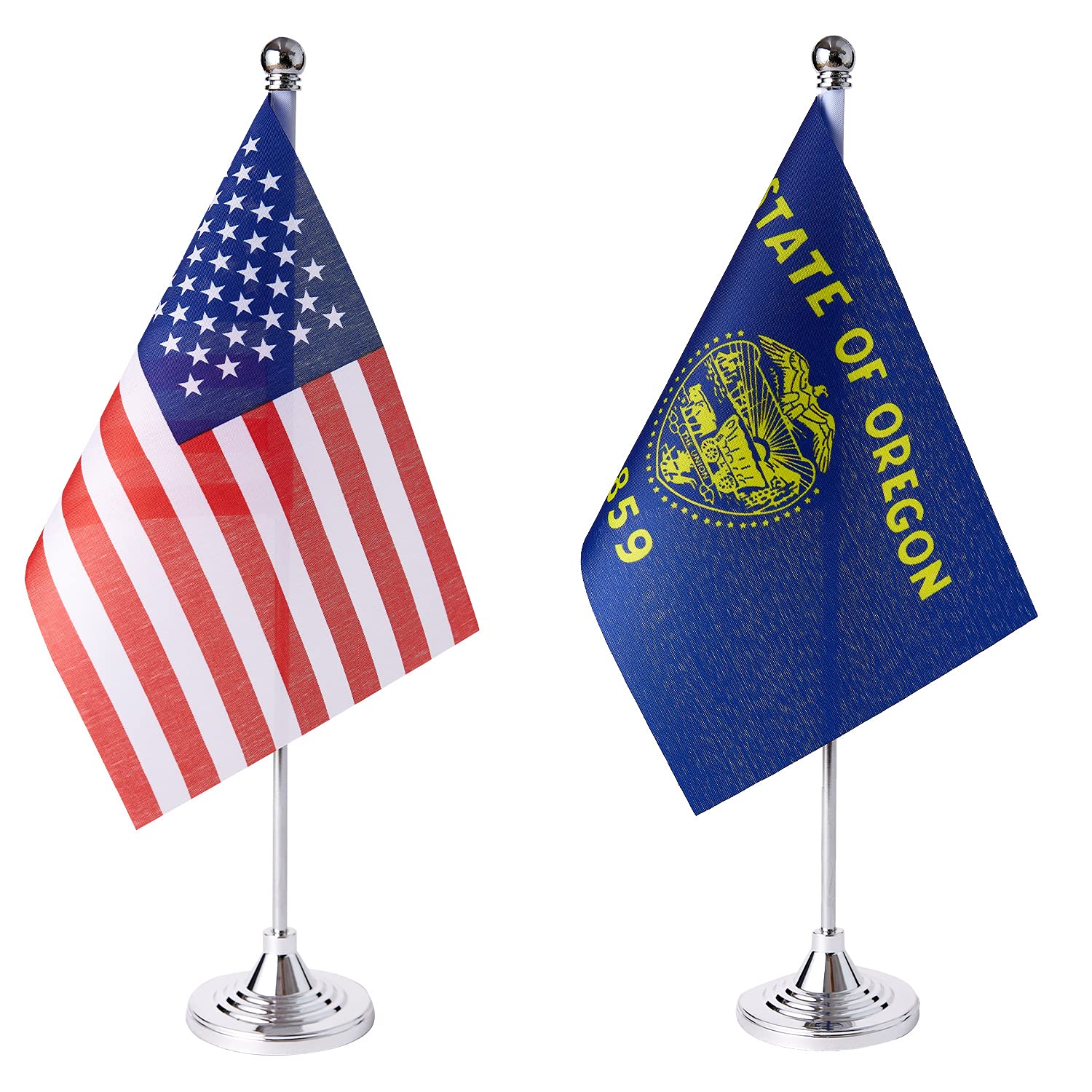 ZXvZYT 2 Pack American US Maryland flag USA Maryland MD State table flag,Small Mini United States Desk Flags With Stand Base,for U.S. States Party Events Celebration Decorations Supplies