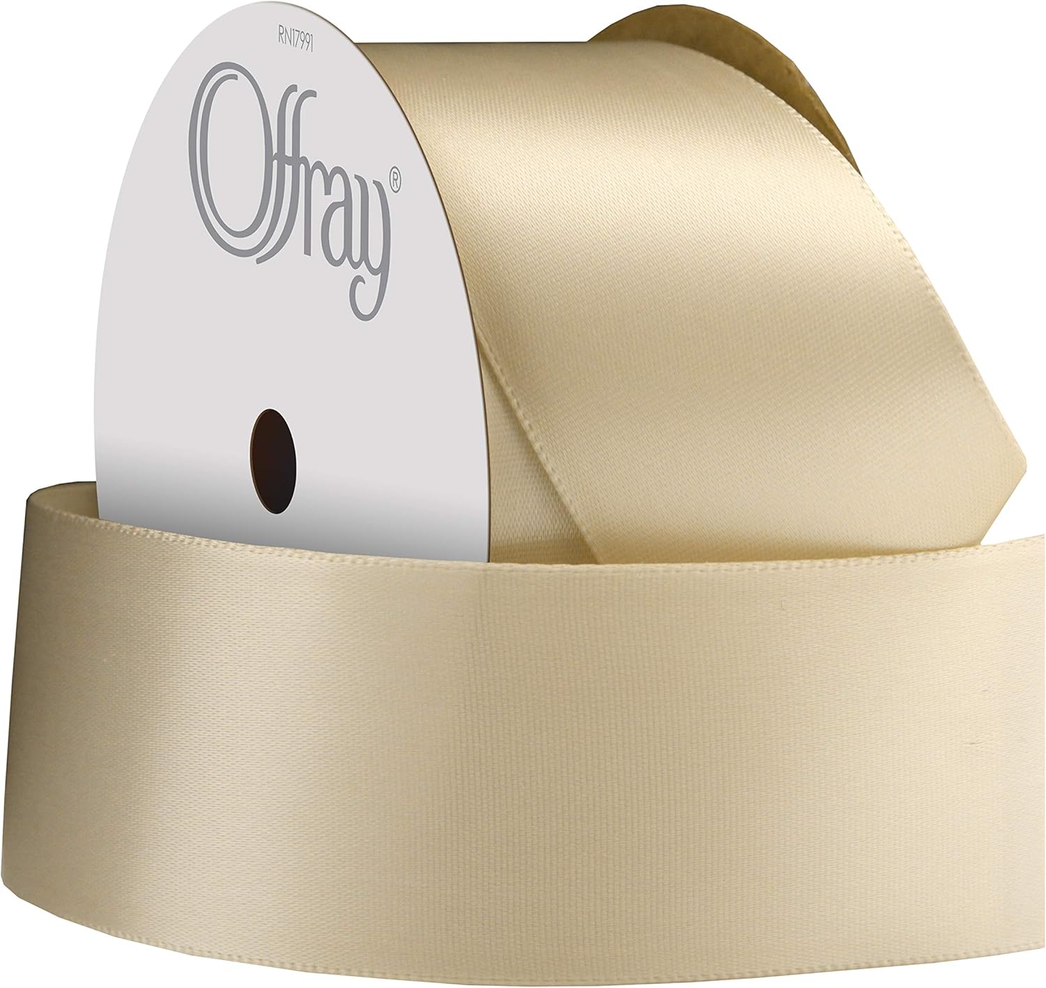 Berwick Offray 072073 7/8" Wide Single Face Satin Ribbon, Black, 6 Yds