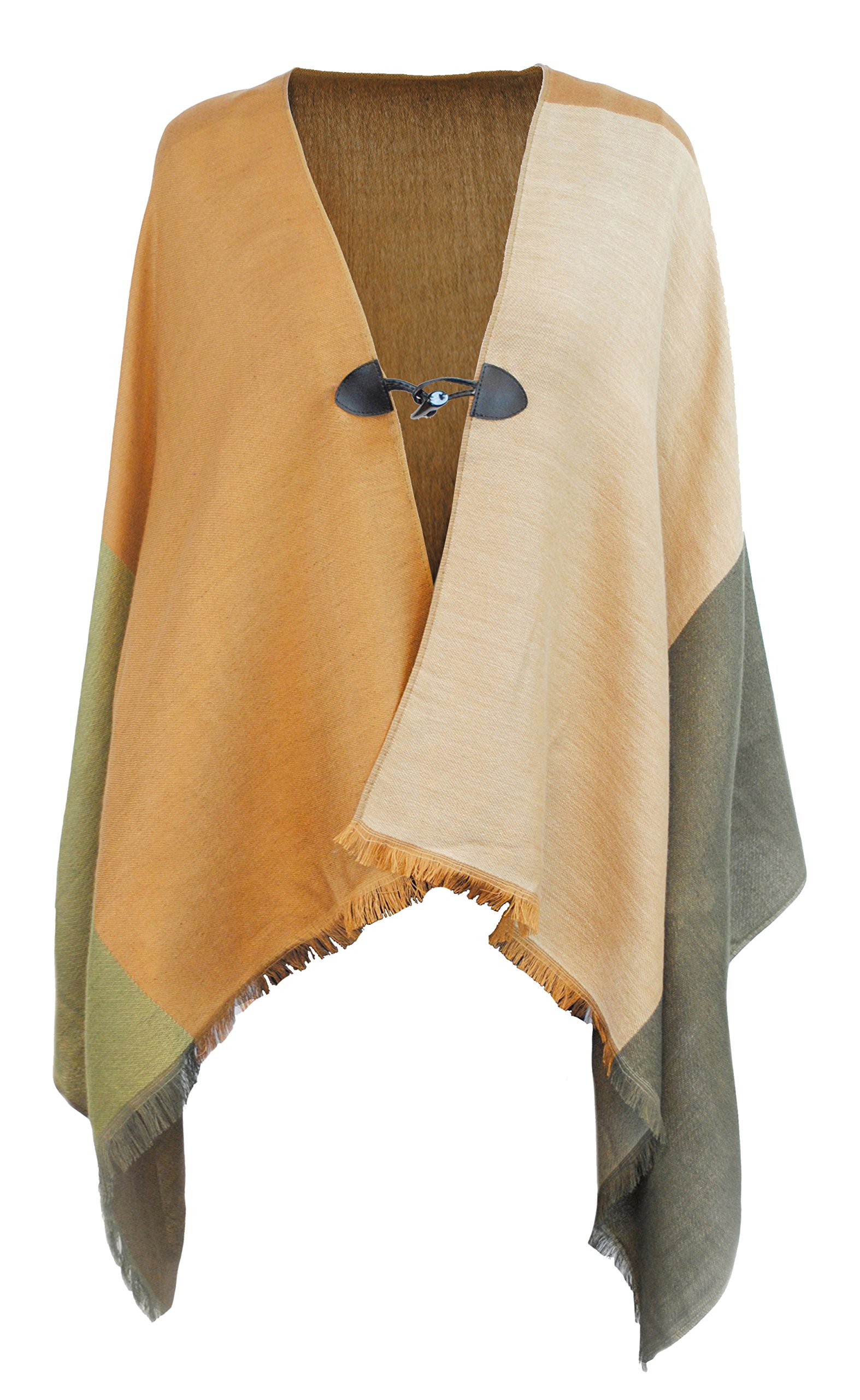 Pashmina Wrap Soft Silky Shawl Scarf for Women w/ Clasp