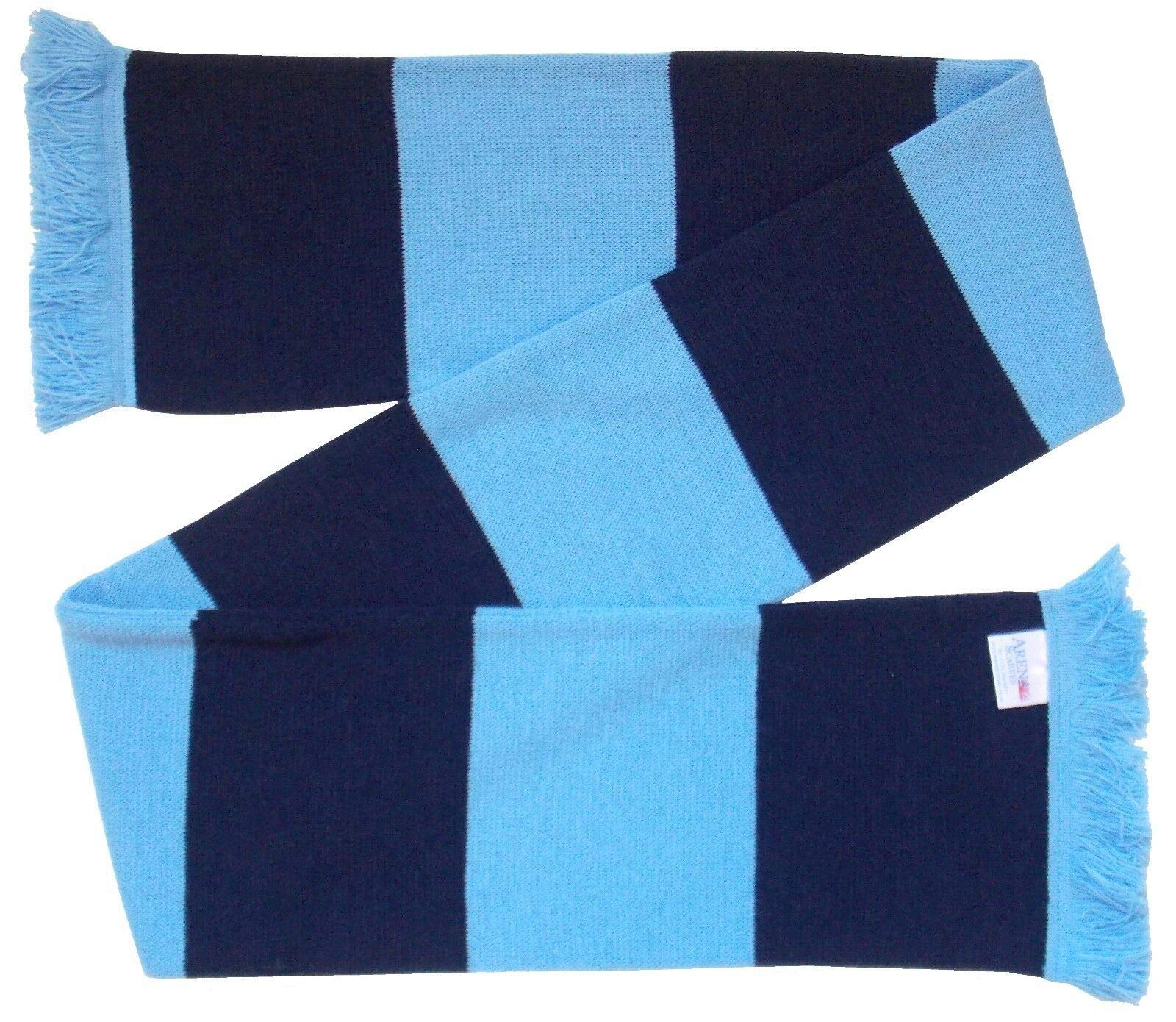 Arena Scarves Wycombe Wanderers Supporters Navy and Sky Blue Retro Bar Scarf